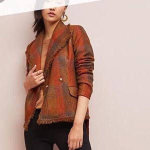 Cartonnier by Anthropologie tweed blazer size 6 p